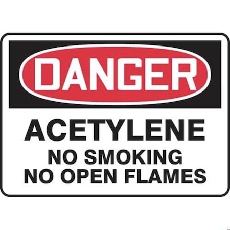 Accuform OSHA DANGER SAFETY SIGN ACETYLENE MCHL271VA MCHL271VA